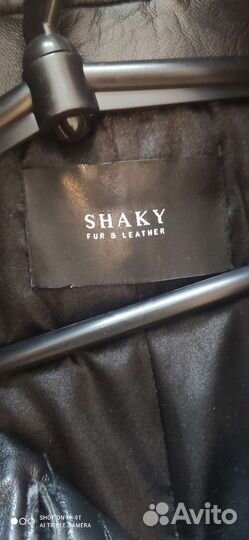 Кожаный плащ женский 44-46