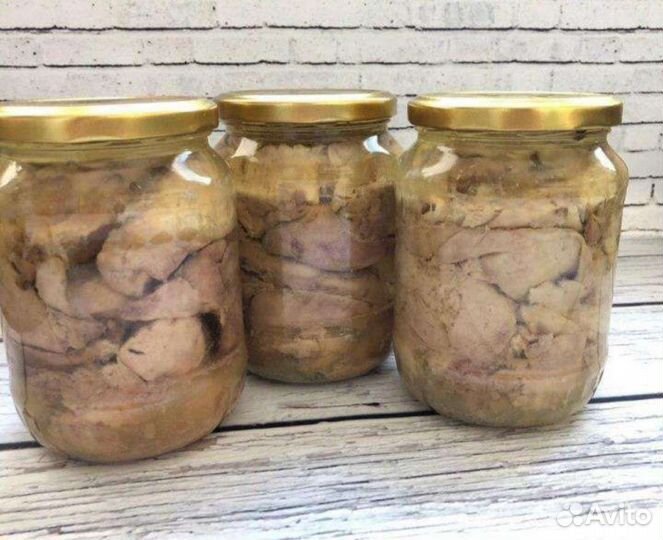 Печень трески, тунец, зубатка, скумбрия