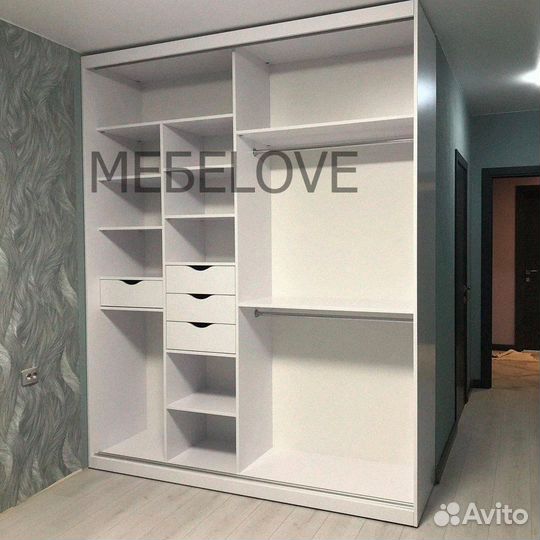 Шкаф купе встроенный на заказ в прихожую
