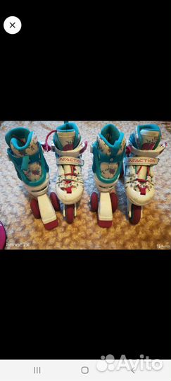 Коньки роликовые, раздвижные с 28 р-р по 31 +шлем