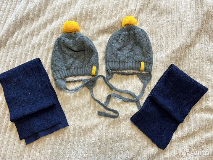 Шапка зимняя, шарф