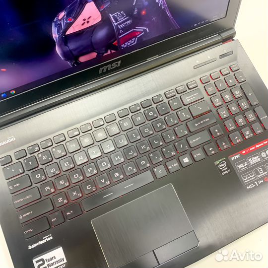 Игровой ноутбук MSI i7/GeForce/16RAM/SSD+HDD