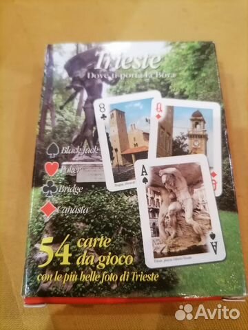 Игральные карты сувенирные Италия Trieste новые
