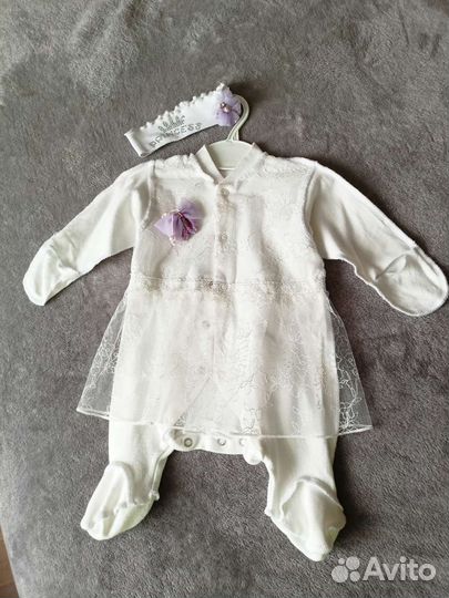 Комбинезон,слип для девочки.наряд на выписку