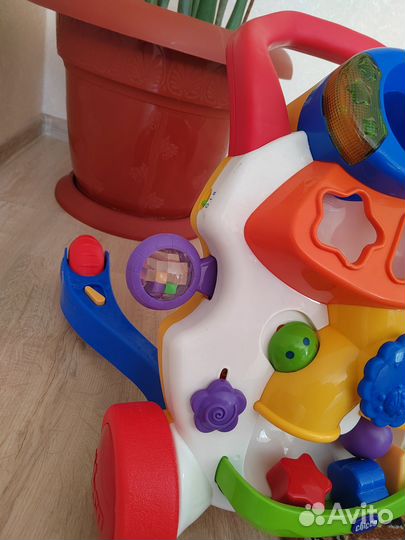 Ходунки каталка с ручкой детские chicco