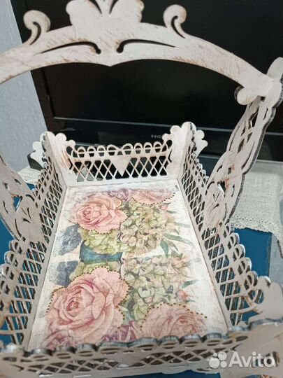 Ваза конфетница фруктовница Корзина ручной работы