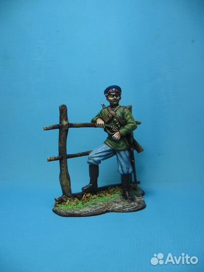 Оловянная миниатюра.Донской казак. 54мм