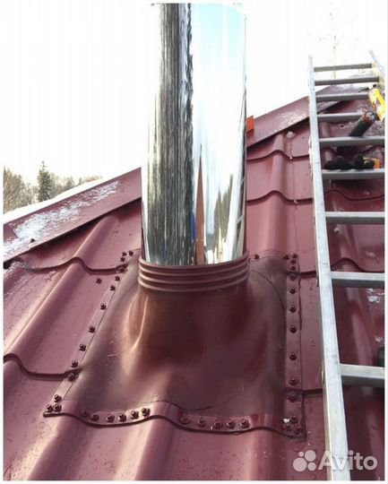 Установка вытяжки и винтеляцыи и дымоходов