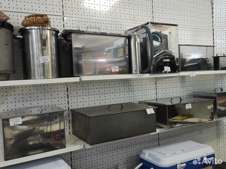 Коптильня двухъярусная 580х380х220 сталь 1.0мм