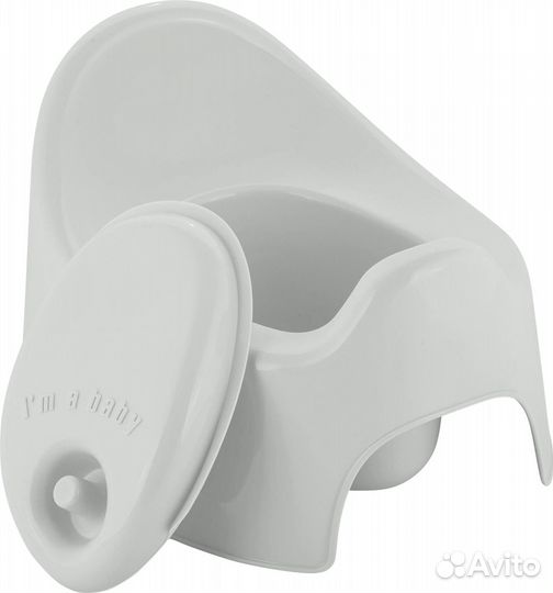 Горшок с крышкой Lalababy Follow Me серый LA270111