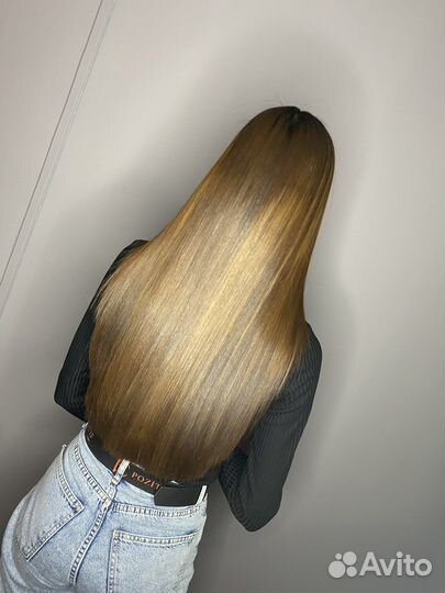 Кератиновое выпрямление волос