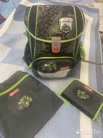 Step By Step Ранец 4 предмета черный/зеленый