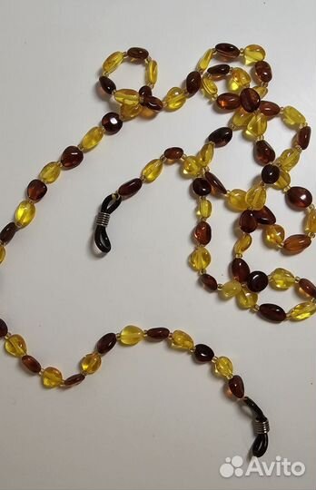 Цепочка для очков из янтаря
