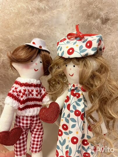 Интерьерная кукла ручной работы «Парочка»