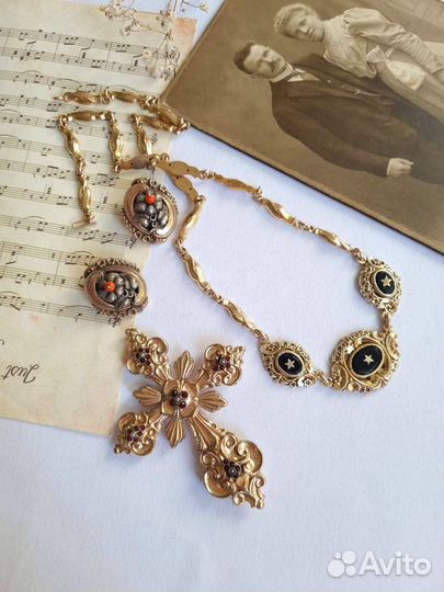 Колье ожерелье бидермайер