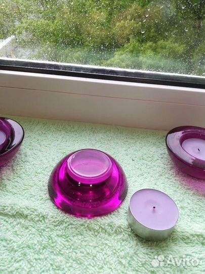 Эксклюзивные Подсвечники стекло 3 шт., стекло