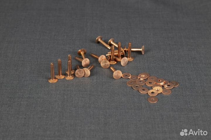Заклепки медные. 5 штук
