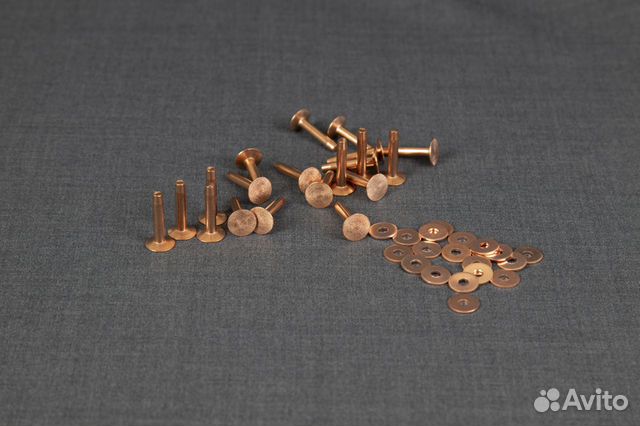 Заклепки медные. 5 штук