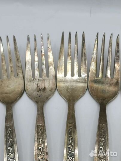 Вилки мнц Мельхиор Посеребрение СССР 12 шт