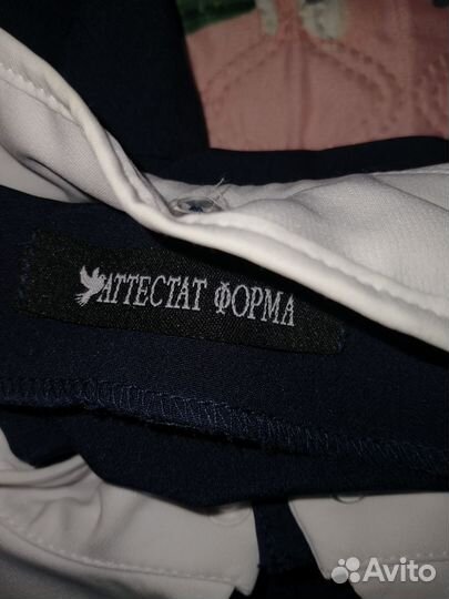 Школьное платье синее
