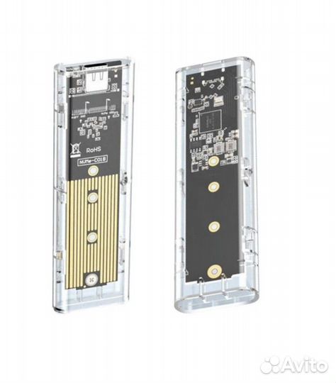 Прозрачный внешний бокс для SSD M2 /SATA Usb TypeC