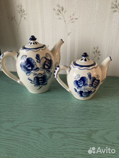 Чайник заварочный ссср,гжель,посуда гжель