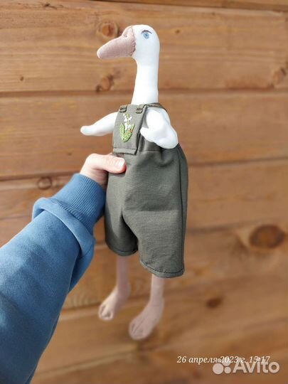 Ручная работа новая игрушка гусь тильда