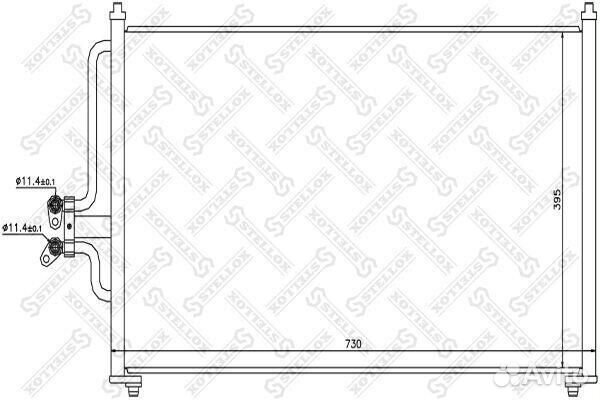 Радиатор кондиционера stellox, 1045459SX