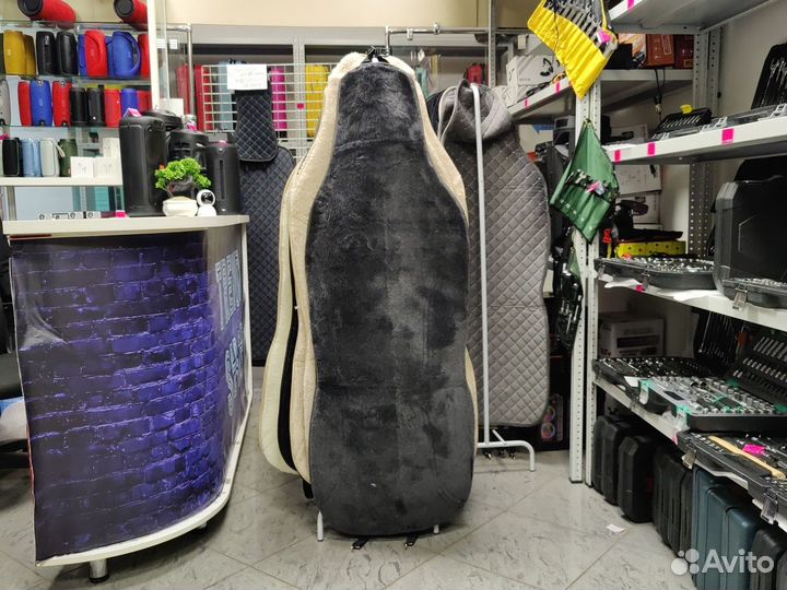 Меховые накидки из шерсти серые