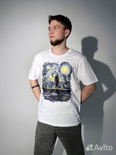 Футболка белая оверсайз Искусство 3XL