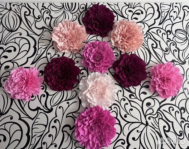 Цветы из бумаги для фотозоны