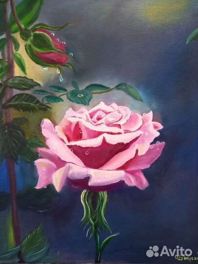 Картина маслом на холсте пейзаж, натюрморт, цветы