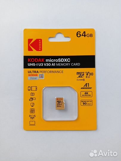 Карта памяти Kodak microSD 64GB новая
