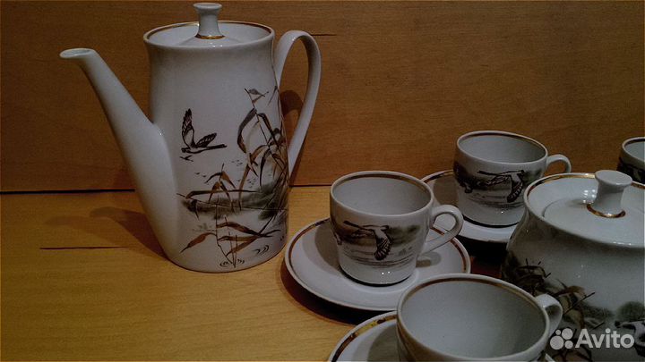 Чайный сервиз дфз Вербилки Лебеди редкость СССР