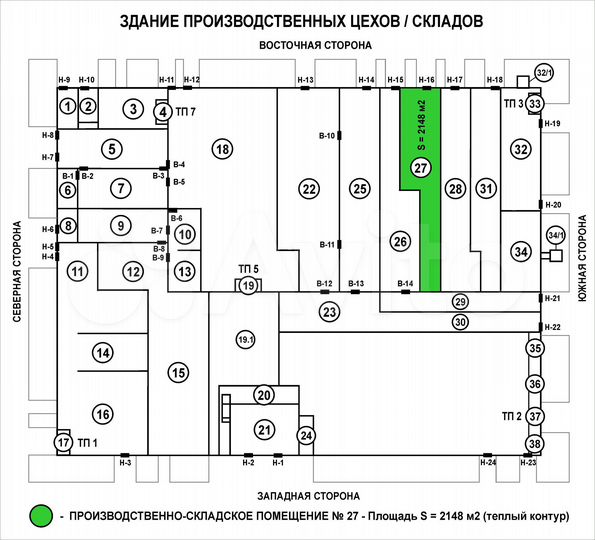 Производство, 2148 м²