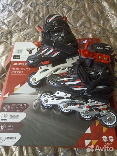Роликовые коньки Reaction Rainbow 26-31р