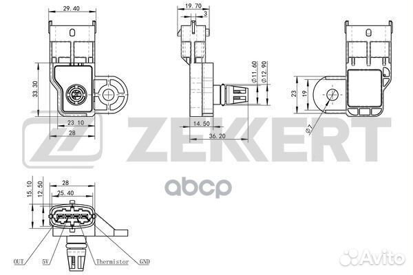 Датчик давления воздуха Mitsubishi Colt VI 04