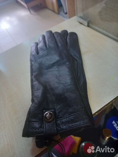 Перчатки женские кожаные