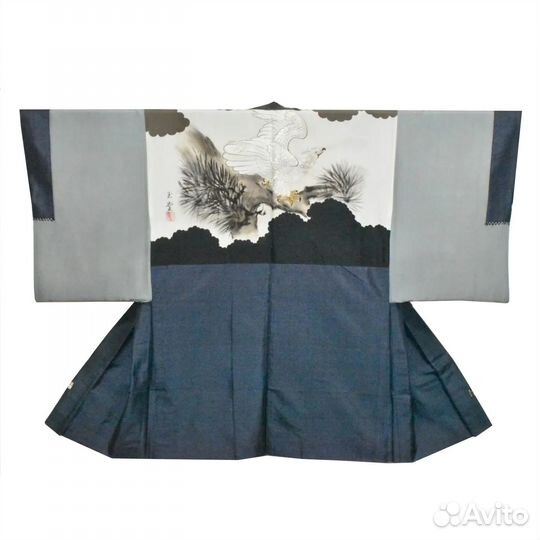Кимоно хаори мужское из Японии шелк