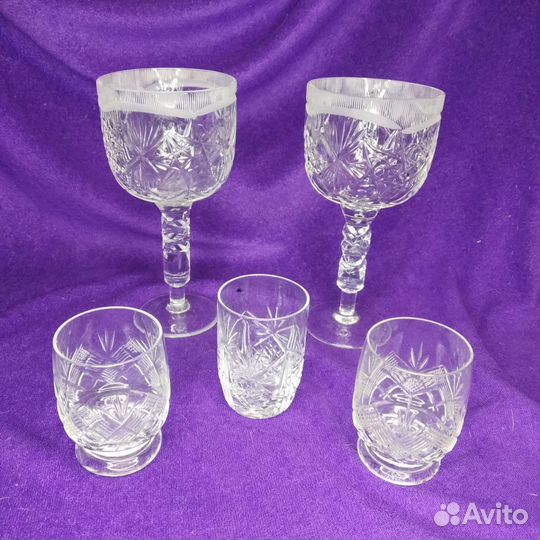 Хрусталь СССР фужеры бокалы вазы