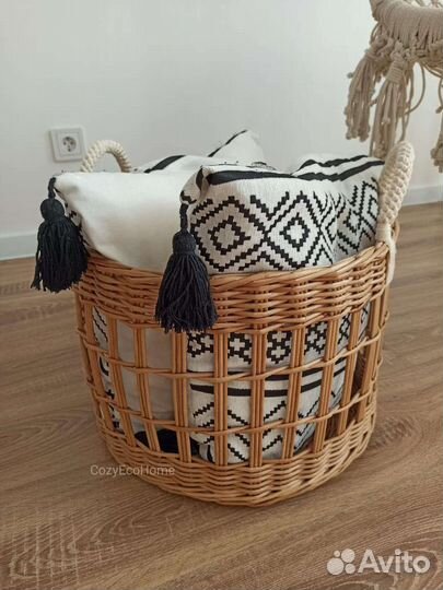 Корзина плетёная интерьерная, новая в наличии