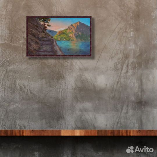 Картина маслом Крымский пейзаж Вид на гору Сокол