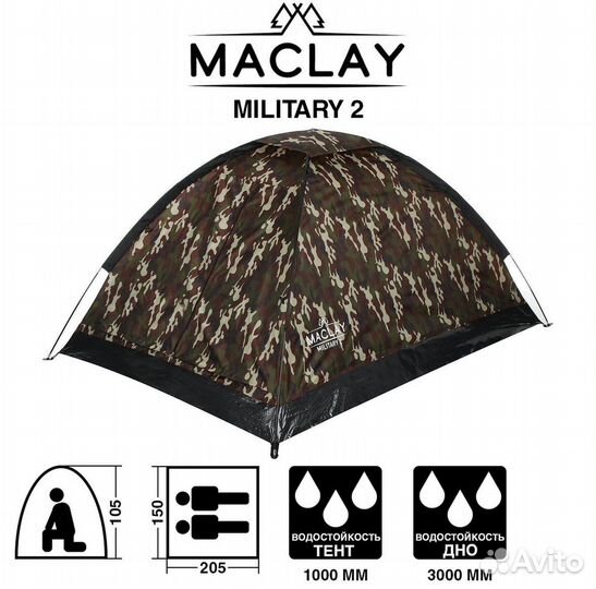 Палатка двухместная туристическая