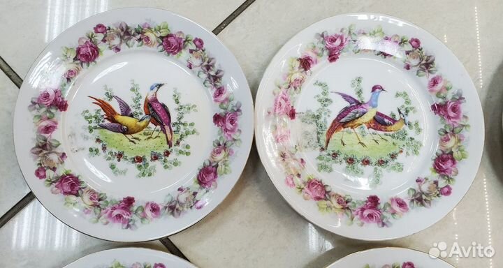 Тарелки сервиз Райские Птицы Австрия 1904 - 1918 г