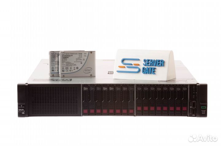 Сервер HP DL380 Gen10 8SFF+8NVMe 2xGold 6138 384GB