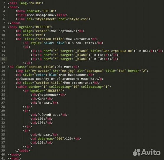 Программист на html&css