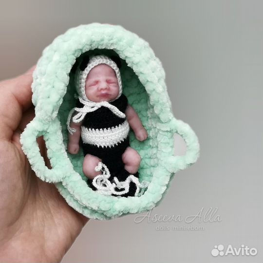 Пупсик из силикона 6 см для Barbie мини реборн