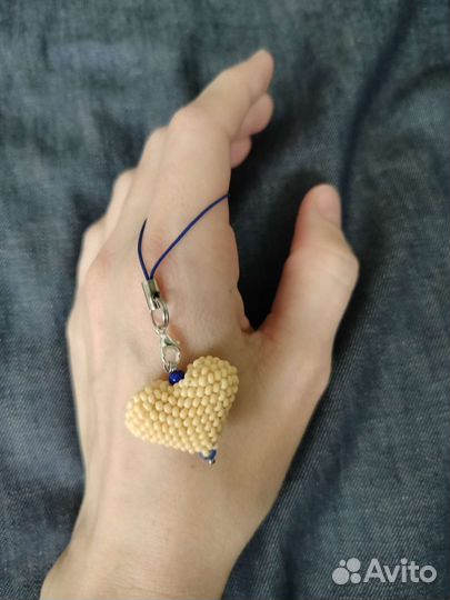 Брелок-сердце ручной работы