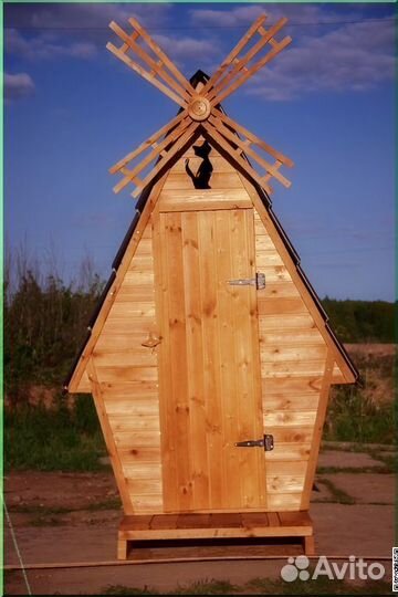 Уличный туалет деревянный WAT889