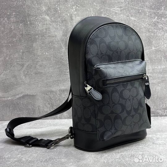 Мужская сумка слинг coach люкс